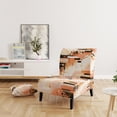 thumbnail image 2 of Designart "Symmetrical Abstractions Peach Black Expression" Peach Cubism Upholstered Accent Chair - Modern Arm Chair For Bedroom, 2 of 7