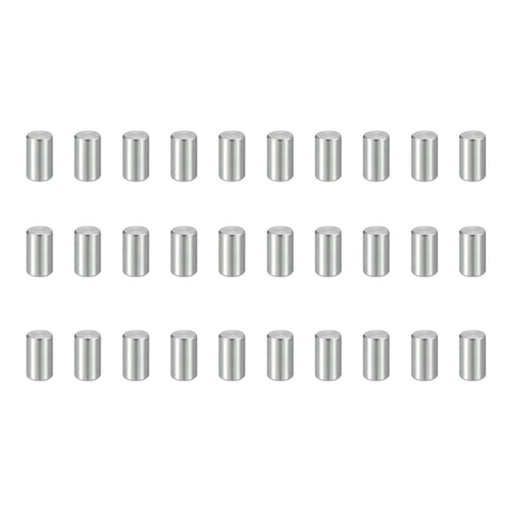Uxcell 50pcs Dowel Pins M3.5(3.5mm) x 6mm 304 Stainless Steel Cylindrical Shelf Support Peg Pin Rod Fasten Elements for Metal Devices Wood Furniture DIY Installation, Silver