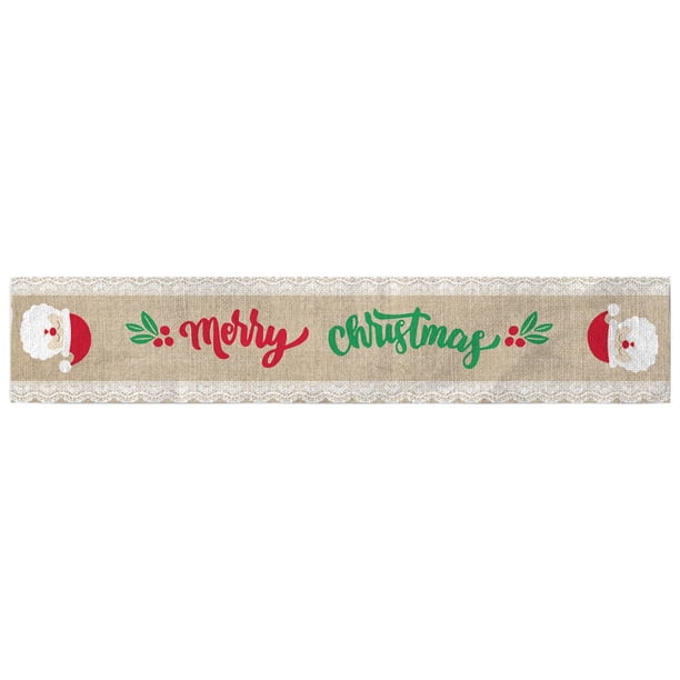Caminos de mesa rectangulares de 33 x 183 cm para cenas, fiestas de invierno y temporadas. Estilo E