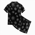 thumbnail image 4 of TOWED22 Halloween Pjs Girl Fall Button Up 2 Piece Pajama Sets Cute Lounge Short Sleeve Pajamas With Shorts,6-7 Y, 4 of 6