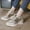 Rose Gold, variant on Tawop Shoes Women Casual Wedge Sneaker Round Toe Lace-Up Lace Black Size 4.5