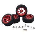 thumbnail image 3 of segolike 4 Pcs Roues et Pneus RC Pièce RC pour Wltoys Voiture RC Crawler 1/14 Accessoires DIY Rouge, 3 of 9
