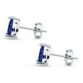 thumbnail image 2 of Art Deco Pear Shape Solitaire Screw Back Stud Earring 7mmX5mm CZ 925 Sterling Silver, 2 of 5