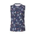thumbnail image 6 of Lsque Autumn Forest2 Print Men's Cotton Blend Sleeveless Muscle Shirts (S-3XL)- Moisture Wicking, Odor Protection, UPF 30+,Small, 6 of 8
