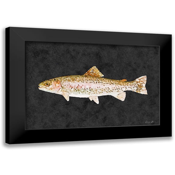 Brown, Denise 14x11 Black Modern Framed Museum Art Print Titled - Rainbow Trout