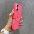 thumbnail image 1 of Magnetic Neon Color Matte Translucent Armor Shockproof Case For iPhone 16 13 12 14 15 Pro Max For Magsafe Wireless Charge Cover Rose For iphone 16Pro, 1 of 5