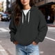 thumbnail image 5 of Ounisa Womens Hoodies Casual Long Sleeve Drawstring Waffle Pullover Tops Loose Hooded Sweatshirt with Pocket, 5 of 8
