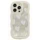 thumbnail image 3 of Korean Lovely White Heart Makeup Mirror Case For iPhone 14 15 Pro Max 13 11 12 14 Plus XS X XR Shockproof Soft Cover, 3 of 5