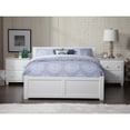 thumbnail image 4 of Orlando Wood King Platform Bed with Footboard and Twin XL Trundle in White, 4 of 5