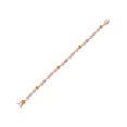 thumbnail image 2 of Gem Stone King 18K Rose Gold Plated Silver Yellow Citrine and Moissanite and Lab Grown Diamond Bracelet for Women (2.22 Cttw, Gemstone November Birthstone, Round 4MM, 6.5 inch), 2 of 6