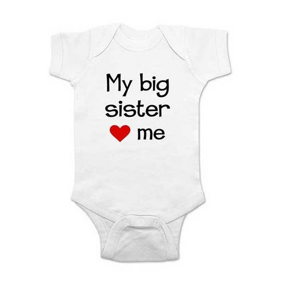 My big sister loves me - wallsparks cute & funny Brand - baby one piece bodysuit - Great baby shower gift!