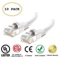 thumbnail image 1 of Huetron™ 10-Pack Cat 6 Ethernet Cable Cat6 Snagless Patch 3 Feet - Computer LAN Network Cord, WHITE, 1 of 1