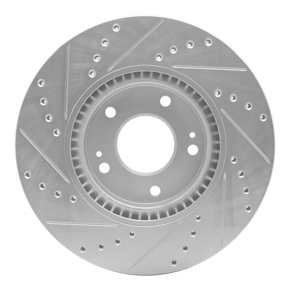 Dynamic Friction Company 631-21032R DFC Brake Rotor - Drilled And Slotted - Silver