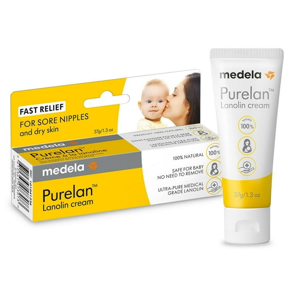 Medela Lanolin Nipple Cream for Breastfeeding, 100% All Natural Single Ingredient, New Purelan