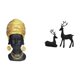 thumbnail image 1 of Estatua de mujer africana, figura de resina, adorno, estatua de reno, estante, decoración, escultura clásica, adecuada para el hogar, la oficina,, 1 of 8