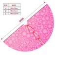 thumbnail image 5 of Kll 30" Christmas Tree Skirt Breast Cancer Pink Ribbons Awareness Xmas Tree Skirts Mat For New Year Xmas Holiday Party Indoor Outdoor Home Decoration, 5 of 9