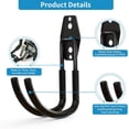 thumbnail image 3 of Garage Storage Utility Hooks，Garage Garden Tool Organizer，Steel Wall Mount Hooks, Large Garden U Hooks （2 Pack） (Type-2-Black), 3 of 7