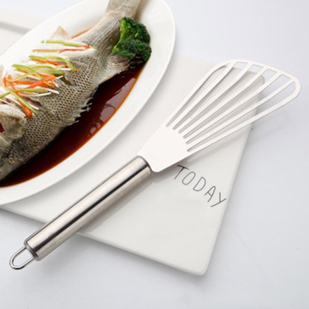 - Fancyleo 2*Home Outdoor Stainless Steel Frying Spatula Flat Fish Slice Steak Leaky Shovel
