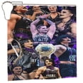 thumbnail image 5 of Rhea Ripley Shower Curtain Cartoon Art Bath Shower Curtains with 12 Hooks, Waterproof Washable Polyester Bathroom Home Decor Set 72x72 Inch, Iron, 5 of 8