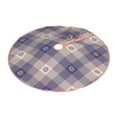 thumbnail image 2 of Kll Purple Floral Gingham Check Plaid Christmas Tree Skirt 48",Party Decorations Farmhouse For Christmas Decorations Holiday Party, 2 of 8