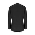 thumbnail image 6 of Karight Women's Solid Color Shoulder To Long Sleeved Round Neck Pullover Fashionable Top, 6 of 7