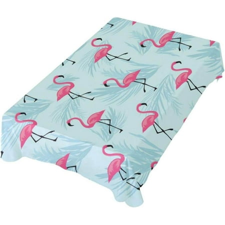 

Hyjoy Beautiful Tropical Pink Flamingo Palm Leaves Rectangle Tablecloth Dinner Table Cover for Outdoor & Indoor Patio Picnic BBQ Holiday Party 60x120In