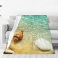 thumbnail image 1 of Balery Starfish And Seashell On The Beach Manta de Felpa Suave y Acogedora – Cobija de Franela Aterciopelada para Cama, Lavable y Cálida para Sofá, Mascotas, Transpirable-80"x60", 1 of 7