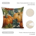 thumbnail image 4 of pumpkins leaveslinen toss pillowcase decoration pillowcase gifting preferred 20x20inch cushion cover sofa pillowcase sofa bedroom living room car, 4 of 8