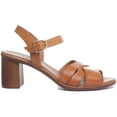 thumbnail image 2 of JUSTINREESS Zoe Women's 2.5 inch Block Heel Sandals In Tan Size 5, 2 of 6