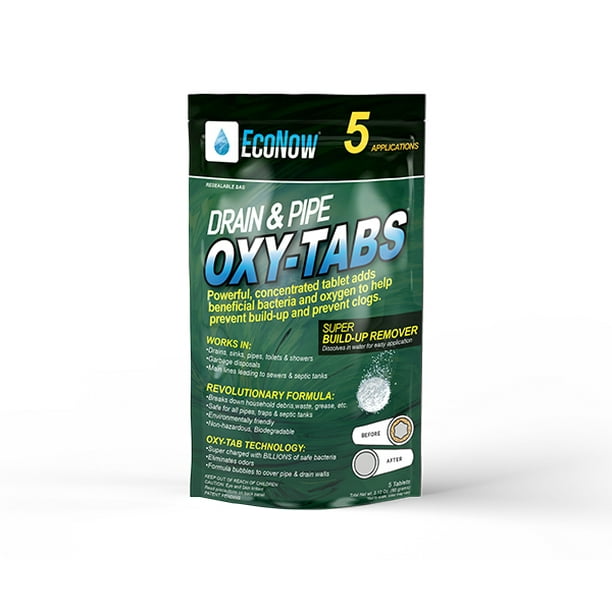 Drain & Pipe OxyTabs Eliminate Odors from Drains, Pipes & Traps