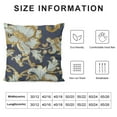 thumbnail image 5 of PRATYUS  Throw Pillow Covers Cases for Couch Sofa Home Decor Vintage Floral Leaves Navy Blue 12x12in, 5 of 5
