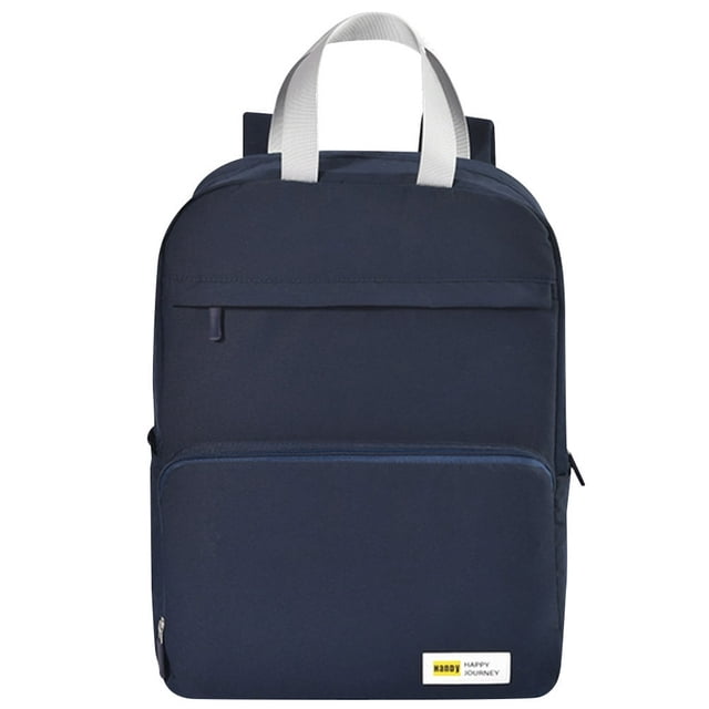 AMERTEER Unisex Casual Backpack Versatile School Bookbag Commuting Rucksack (Navy Blue)