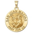 thumbnail image 2 of PicturesOnGold.com San Juan Macias Religious Medal Pandant - 2/3 x 2/3 inch Size of Dime, Sterling Silver, 2 of 3