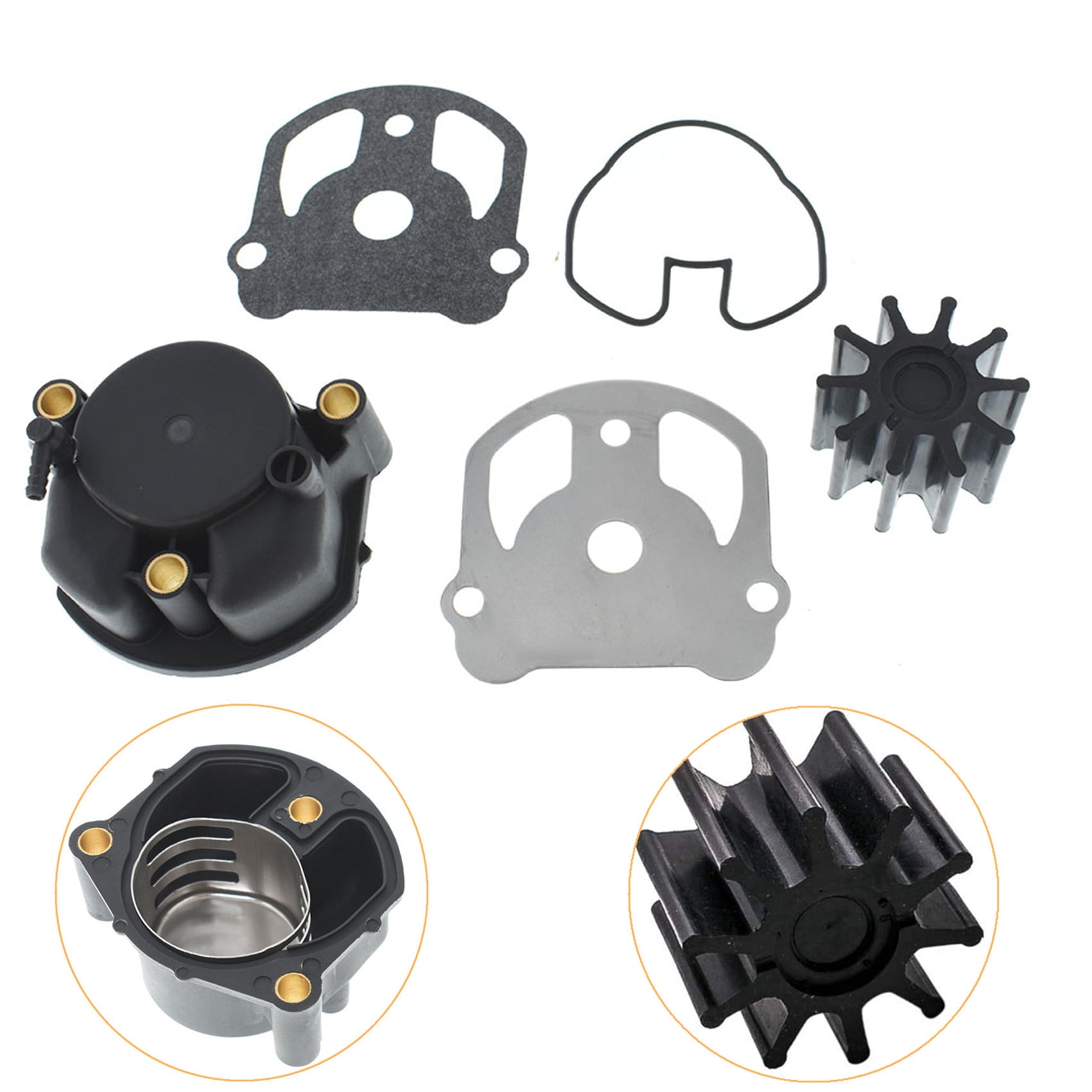 LABLT Water Pump Impeller Kit with Housing Replacement for OMC Cobra 984461 983895 984744