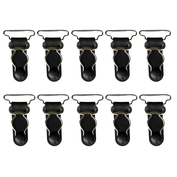10 piezas de ligas para piernas de mujer, medias altas hasta el muslo, cinturón de liguero con clips metálicos 26mm
