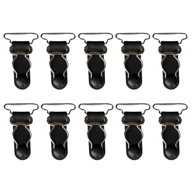 Juego de 10 pinzas para ligas de muslo estilo punk gótico para piernas de mujer 26mm