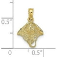 thumbnail image 4 of Solid 10K Yellow Gold 2-D Stingray Charm - 12.2mm, 4 of 6