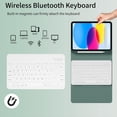 thumbnail image 3 of Detachable Bluetooth Keyboard Cover for iPad 11 Gen A16 11" 2025 / iPad 10 Gen 10.9" 2022, Slim Folio Case with Apple Pencil Slot,Dark Green, 3 of 8