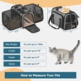 thumbnail image 4 of Transportín para mascotas Petsfit, expandible, gris, para gatos y perros de hasta 7 kg, 4 of 8