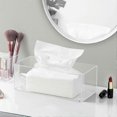 thumbnail image 4 of 2025 Clear Rectangular Tissue Box Holder & Cover with Magnetic Bottom for Bathroom 9.84 x 5.02 x 3.54 Inches, 4 of 5