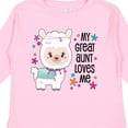 thumbnail image 4 of Inktastic My Great Aunt Loves Me- Cute and Happy Llama Boys or Girls Long Sleeve Toddler T-Shirt, 4 of 5