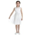 thumbnail image 2 of inhzoy Flower Girls Sequined Lace Chiffon Rhinestone Belt Wedding Dress, 2 of 5