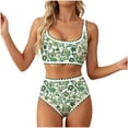 thumbnail image 2 of purcolt Women High Waisted Bikini Sets Full Coverage 2 Piece Modest Swimwear Sporty Tankini Swimsuit, 2 of 5