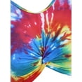 thumbnail image 3 of JMSUN Women's Bathing Suit High Waist Summer Twist Front Tie Dye Padded Tankini Swimsuit, 3 of 5