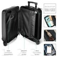 thumbnail image 2 of StorageBud 22" Lightweight Luggage Suitcase, Hard Shell Carry On Luggage Set Spinner Wheels (checked), Black, 2 of 7