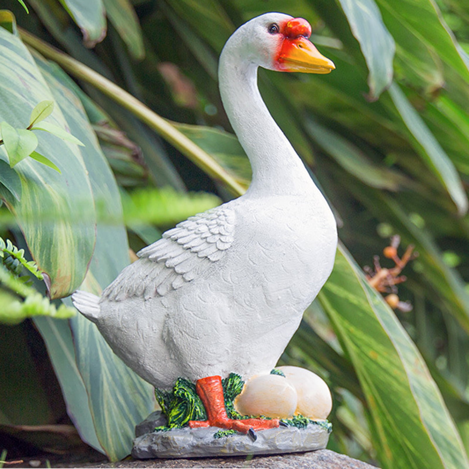 Uncosinb Resin Duck Goose Ornaments Lovely Simulation Animal Statue Crafts  Home Outdoor Garden Durable Decoration 