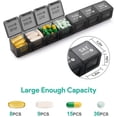 thumbnail image 2 of Large Monthly Pill Organiser 28 Day Pill Box Organizer By Week, Large 4 Weeks One Month Pill Cases With Dust-proof Container For Pills/vitamin/fish Oi, 2 of 5