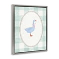 thumbnail image 3 of Stupell Industries Goose on Soft Green Plaid Gray Framed Floater Canvas Wall Art, design by The Paper Curator, 3 of 9