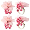 thumbnail image 2 of Napkin Button Simple Simulation Flower Ring Artificial Flowers Garland Christmas Decoration For Birthday Party Buckle, 2 of 19