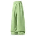 thumbnail image 4 of Men's Wide Leg Sweatpants Drawstring Elastic Waist Baggy Casual Loose Straight Leg Solid Color Lounge Pants with Pockets, 4 of 4